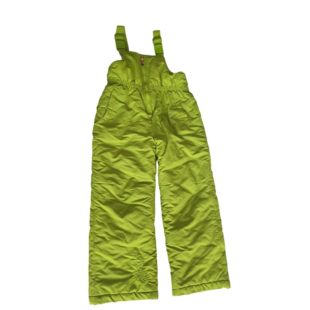 Rugged Bear Girls Lime Green Insulated Snow Bib Overalls Size 6X